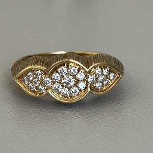 5705- Yellow Gold Diamond Ring