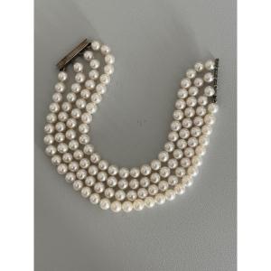 6386- 4 Row Akoya Pearl Bracelet