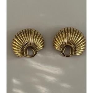 1478- Cartier Yellow Gold Godronné Earrings