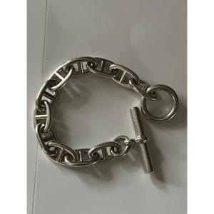 6409-hermès "anchor Chain" Bracelet Silver 101 G