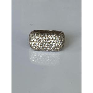 6514- Yellow Gold Bandeau Ring With Diamonds 2.00 Ct
