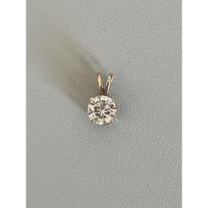 6485- Yellow Gold Diamond Pendant 0.60 Ct