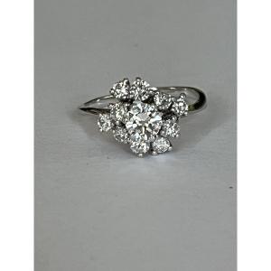6638- White Gold Ring With High Quality Diamonds