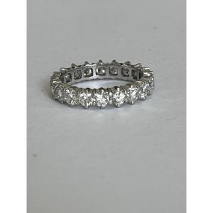 6556- American Wedding Band In White Gold With Diamonds 2.00 Ct