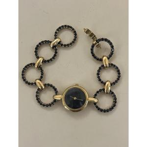 302- Alexis Barthelay Ladies Watch Bracelet Yellow Gold Sapphires