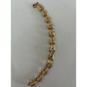 6985-1950s Articulated Bracelet Yellow Gold