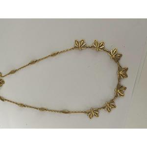 6675 - Filigree Yellow Gold Drapery Necklace