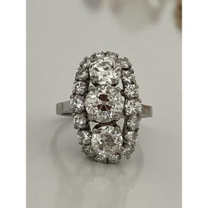 6950 - Platinum And Diamond Ring (2.40 Ct Total Center Diamond)