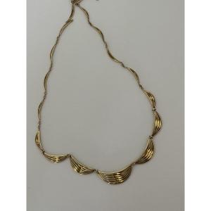6989 - Vintage Yellow Gold Choker Necklace