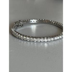 3855 - White Gold Rivière Bracelet With 6.50 Ct Diamonds