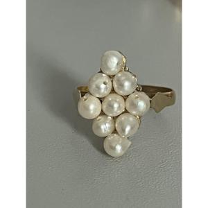7167 - Yellow Gold Pearl Ring
