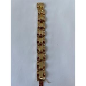 6045- Yellow Gold Tank Bracelet 46 G