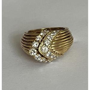 6669 - Platinum, Rhodium Plated, Yellow Gold, Diamond Ring