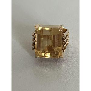 7306 - Vintage Yellow Gold Citrine Ring