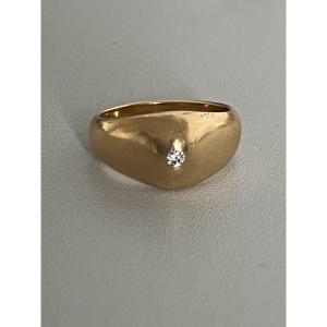 7310 - Yellow Gold Diamond Bangle Ring