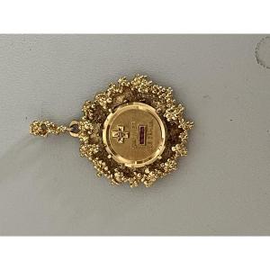 7203- A. Augis Love Medal Pendant