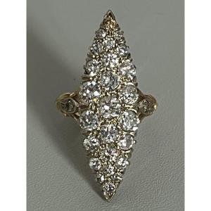 7230 - Marquise Ring In Yellow Gold, Artent Diamonds 2.50 Ct
