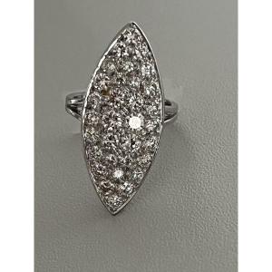 7322 - Marquise Ring In Grey Gold With 2.00 Ct Diamonds