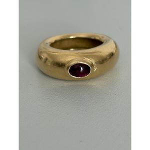 7569 - Ring Chaumet Yellow Gold Ruby