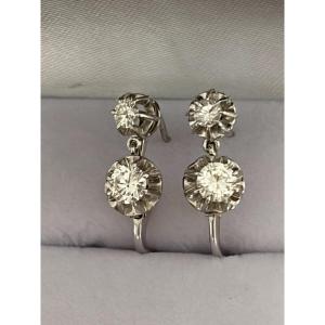 3148- White Gold Diamond Sleepers