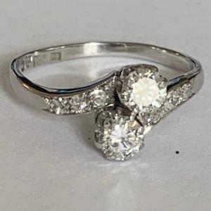 3149- You & Me Ring White Gold Diamonds