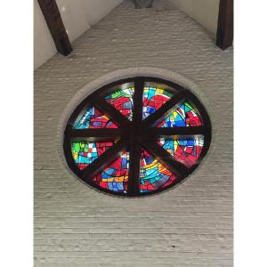  Contemporary Xl Rosas Stained Glass Window