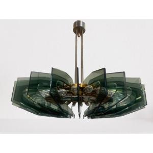 Chandelier By Gino Paroldo For Fontana Arte