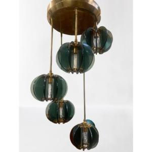 Chandelier By Gino Paroldo For Fontana Arte