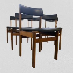 Modernist Dining Chairs By Jos De Mey For Van Den Berghe-pauvers  