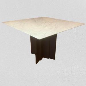 Carrara Marble Square Dining Table 