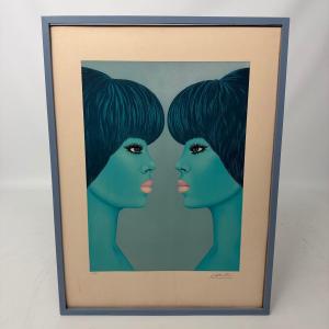 Lithograph "the Twins" By Félix Labisse  