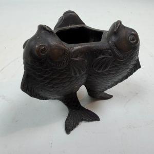 Okimono In Patinated Bronze
