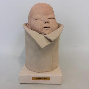Ceramic Sculpture "birth" By Isabelle Vanwynghene