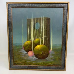 Oil On Canvas, “compo” By Antonis Mil