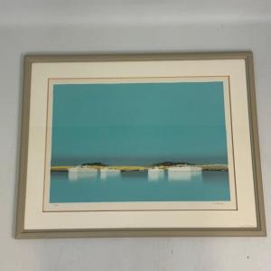 Lithograph “the Lagoon” By Pierre Doutreleau