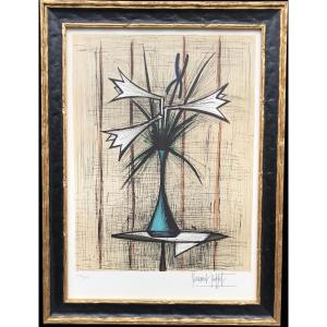 Buffet Bernard Les Lys Lithography Colors Justified ​​​​​​​certificat