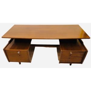 Jacques Hauville Double Sided Desk Opening With Three Drawers And A Box