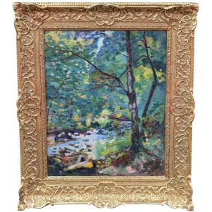 Guillaumin Armand Crozant, Banks Of The Sedelle, Oil On Canvas Circa 1912, Signed, Certificate 