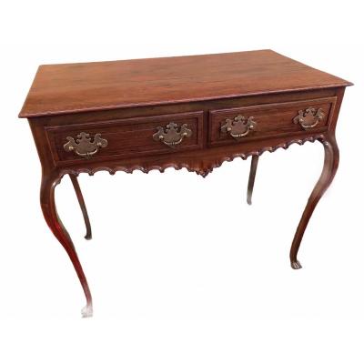 Portugal XVIIIth Century Console Table In Rosewood Molding Opening By Two Drawers