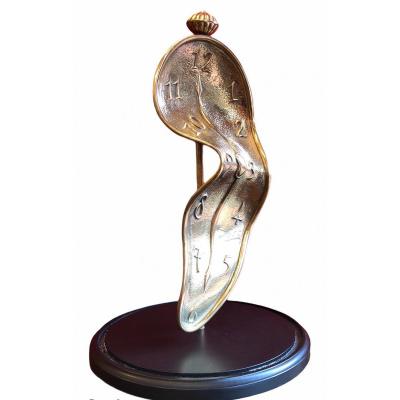 Dali Salvador Molle Watch In Gilt Bronze 1970