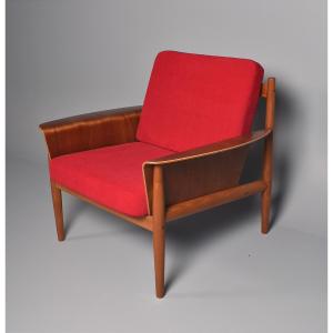Danish Teak Armchair By Grete Jalk