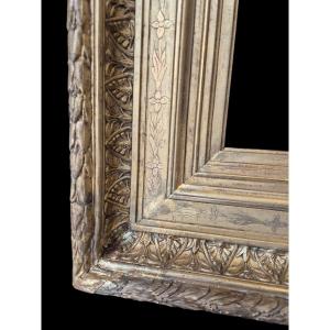 Empire Period Frame In Gilded Wood - Breton Ermines