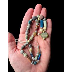 Row Of Excavated Pearls From The Roman And Bactrian Eras