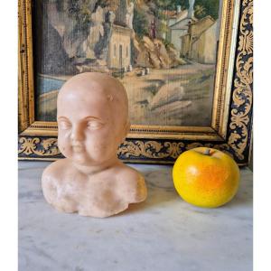 19th Century Wax Bust Of The Child Jesus 