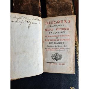 1732 Tales Of Eutrapel And Rustic Sayings By Noel Dufail