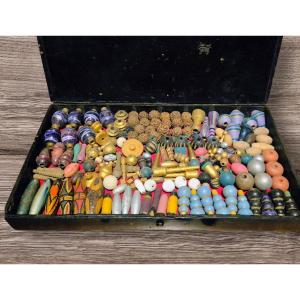 Polychrome Wooden Beads From Eastern Europe 