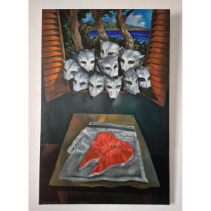 Surrealism Oil On Canvas (1994) By José Garcia Cordero (1951 - )