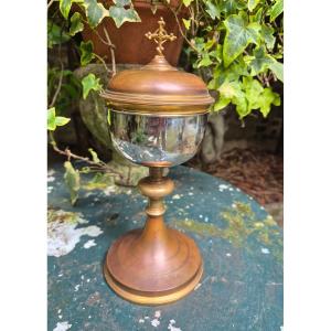 Ciborium 1885-1889 Louis Lepreux Silver And Copper