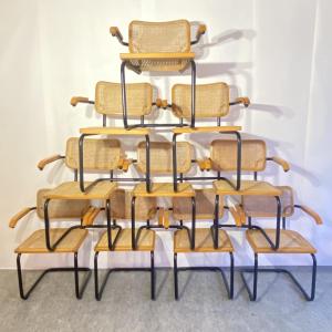 Series Of Vintage Marcel Breuer Armchairs 