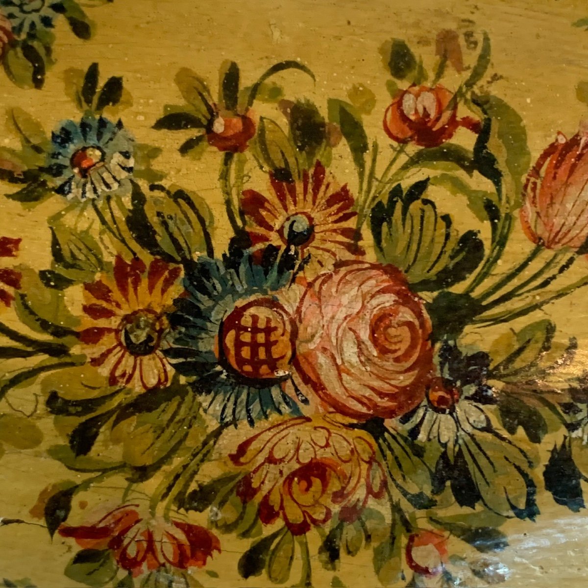 Scatola in legno dipinto, arte veneziana, meta’ secolo XVIII-photo-5